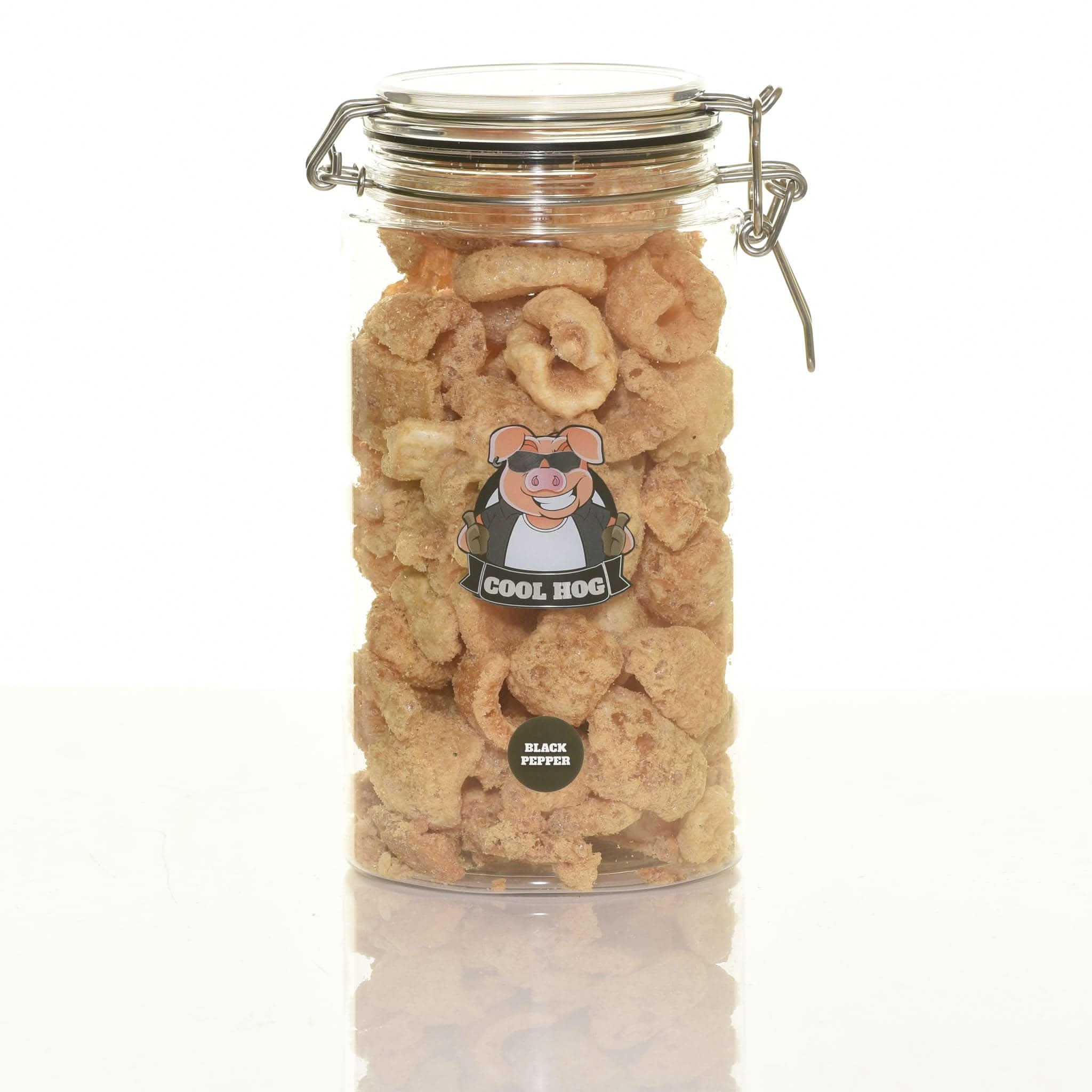 Salt & Cracked Black Pepper Flavour Pork Scratching Jar - Image 4